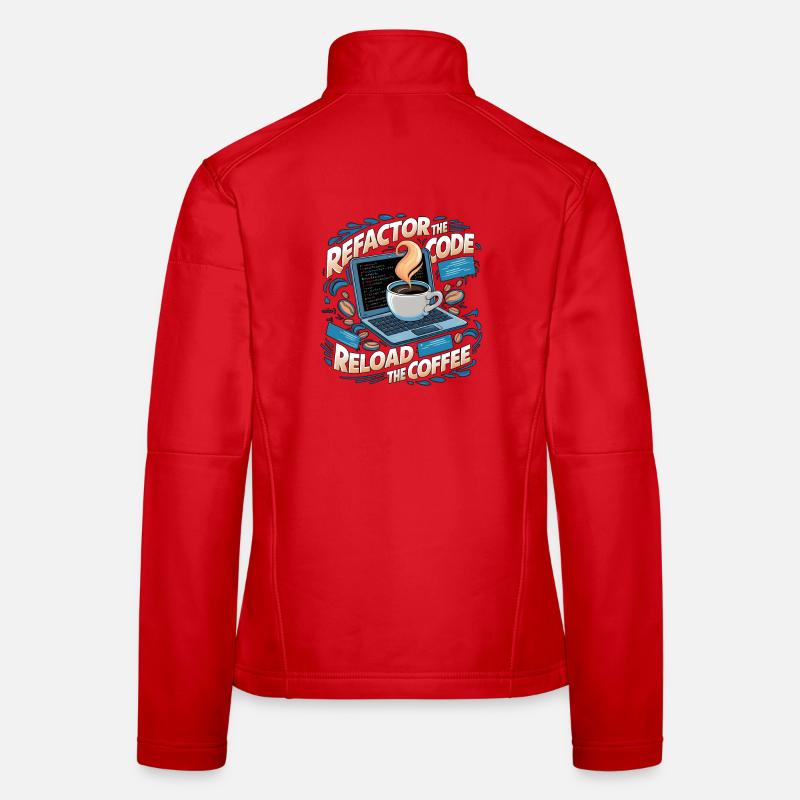 Aus Kaffee Code generieren Programmierer Frauen Softshelljacke