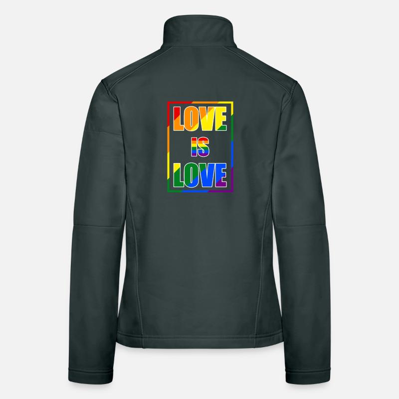 Liebe ist Liebe Pride Statement Frauen Softshelljacke