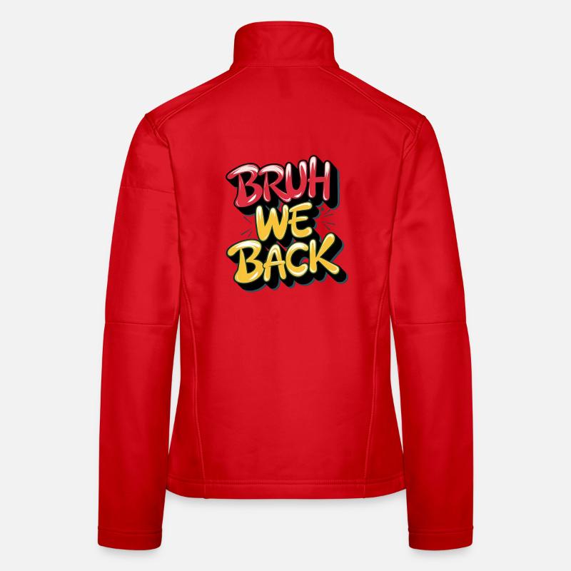 Prononciation et conception de texte de style rétro Veste en tissu softshell Femme