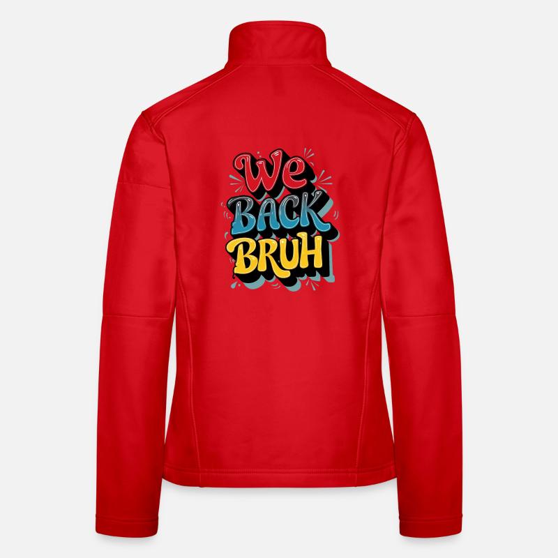 Cheerful Retro Text Design Women's Softshell Jacket