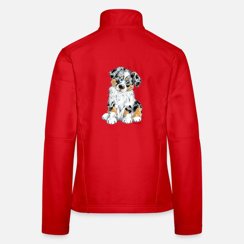 Australian Shepherd Hund Aussie - Frauen Softshelljacke - Rot