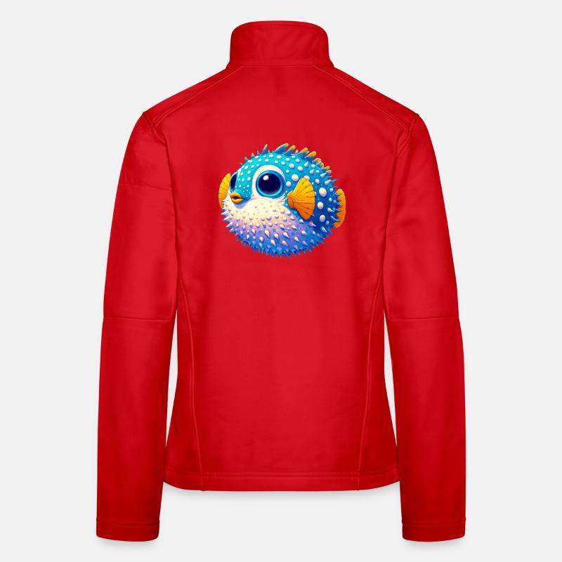 Kugelfisch - Frauen Softshelljacke - Rot