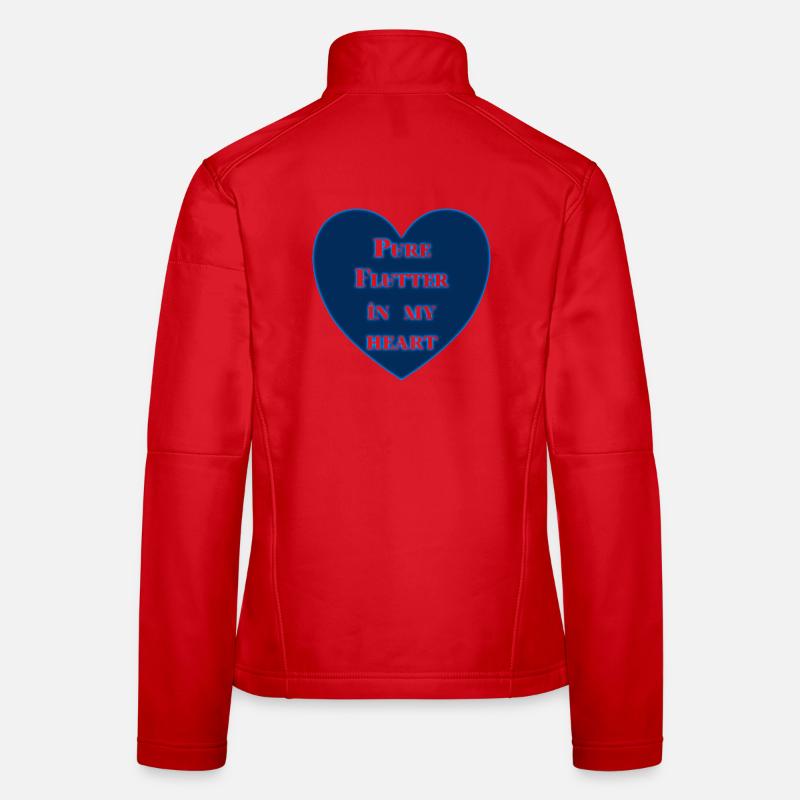 Pure Flutter In My Heart Women's Softshell Jacket