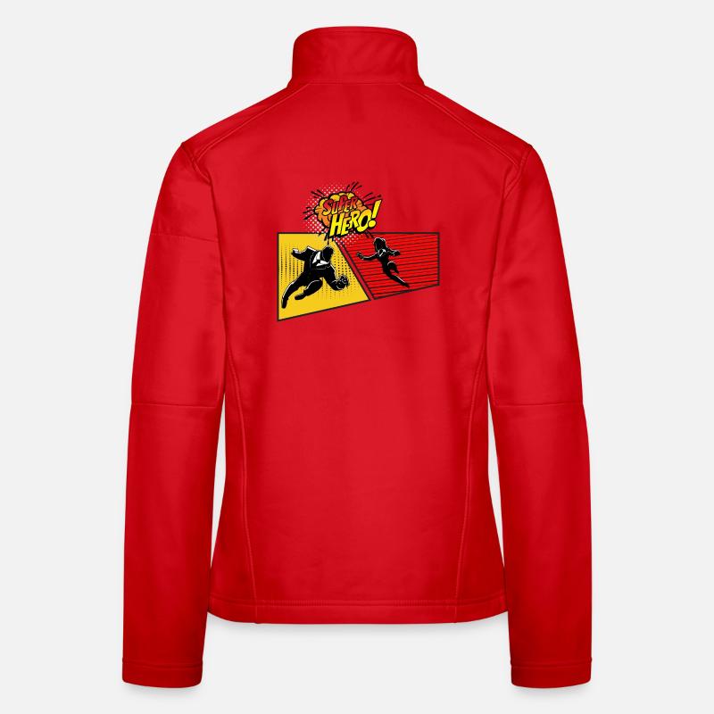 Superhero Pop Art Panel Women's Softshell Jacket