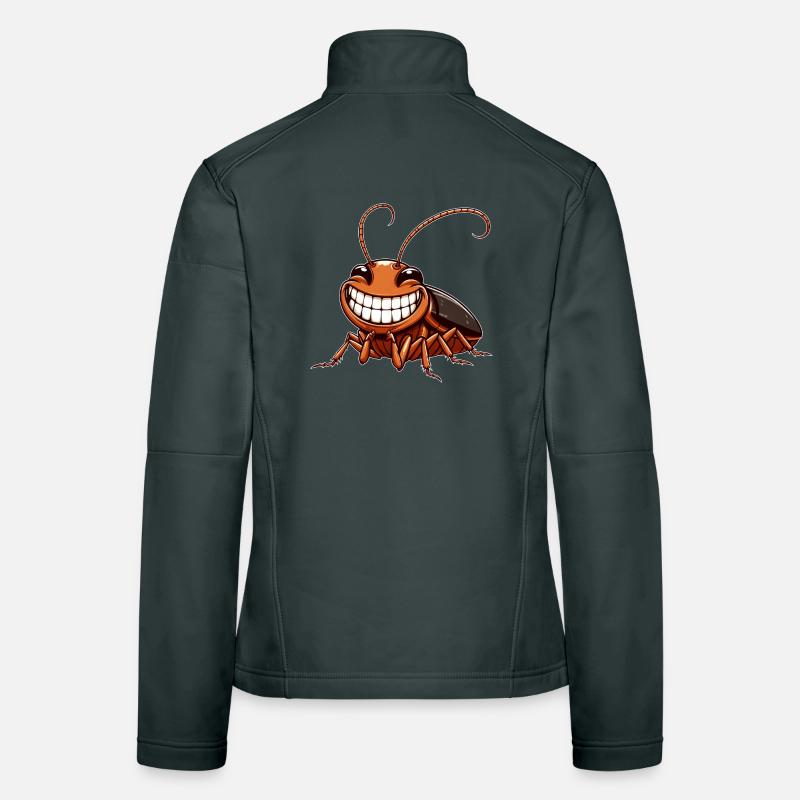 Cute Cockroach Cockroach Comic Cartoon Women's Softshell Jacket
