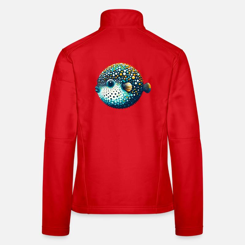 Kugelfisch - Frauen Softshelljacke - Rot