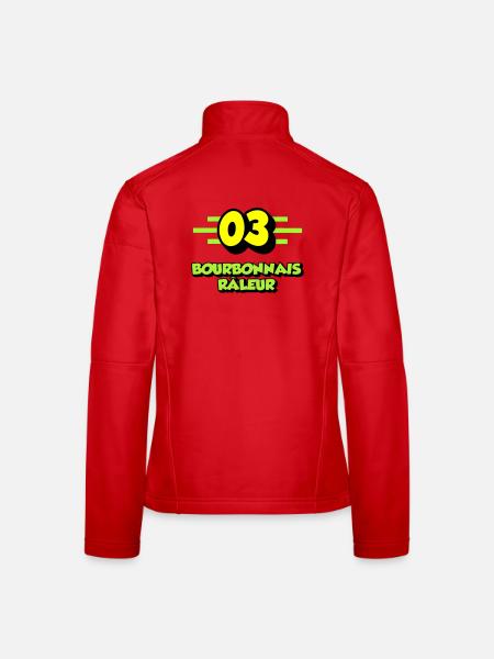Bourbonnais râleur - Veste en tissu softshell Femme - rouge - Dos
