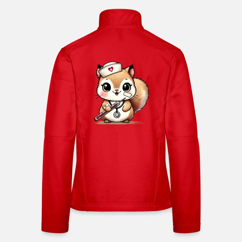 Bezauberndes Eichhörnchen als Krankenschwester Frauen Softshelljacke