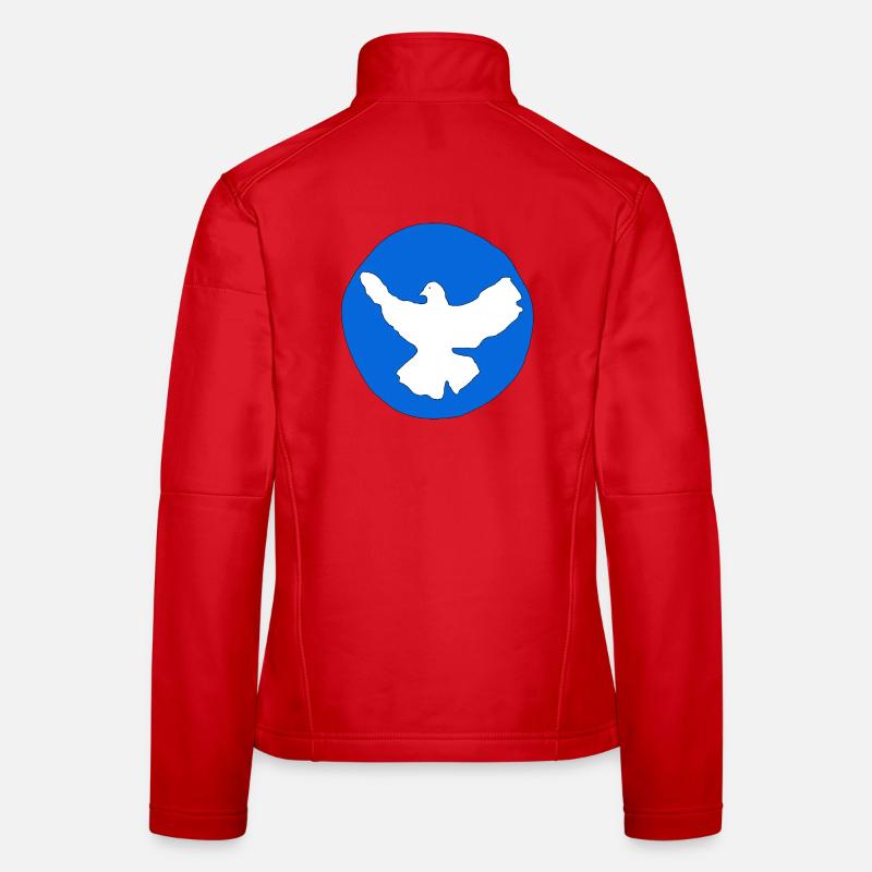 Friedenstaube - Frauen Softshelljacke - Rot