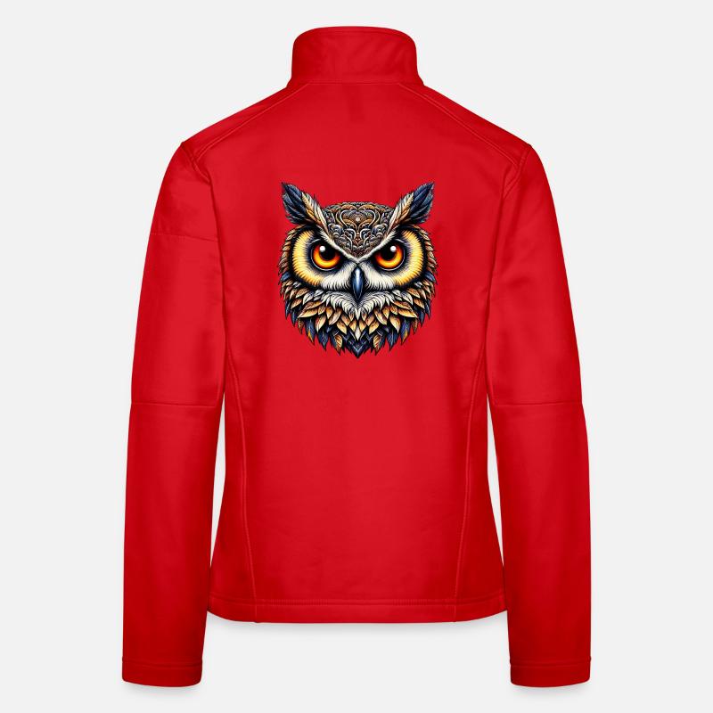 Eule - Frauen Softshelljacke - Rot
