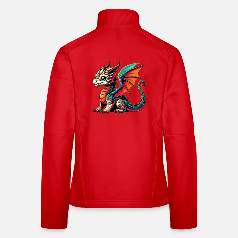 Drache - Frauen Softshelljacke - Rot