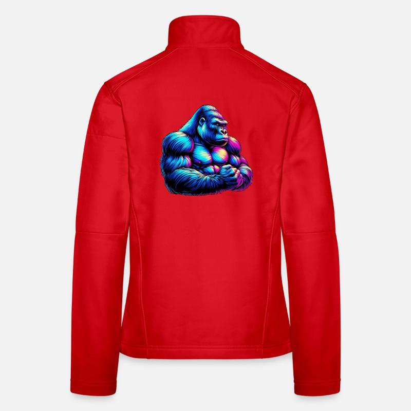 Gorilla - Frauen Softshelljacke - Rot