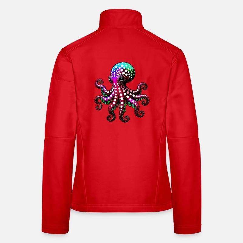 Krake - Frauen Softshelljacke - Rot
