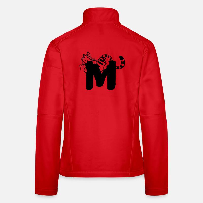 Lettre M Cat Veste en tissu softshell Femme