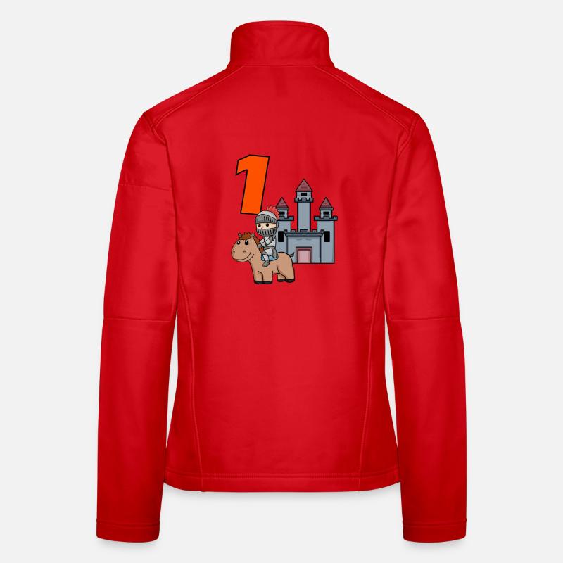 1 Jahr alt - Einschulung - Ritter Motiv Frauen Softshelljacke
