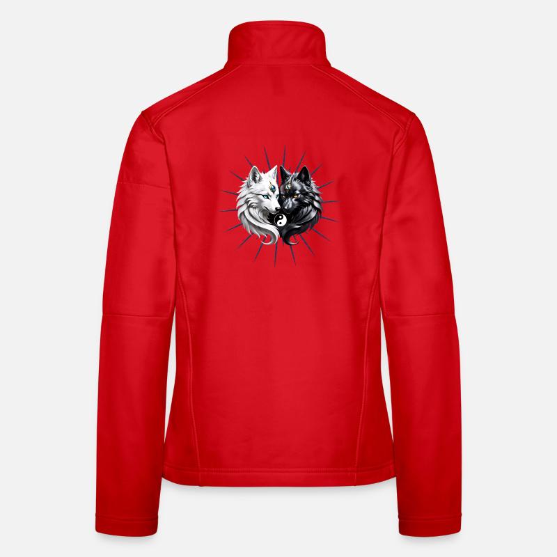 Yin Yang Wolves. Women's Softshell Jacket
