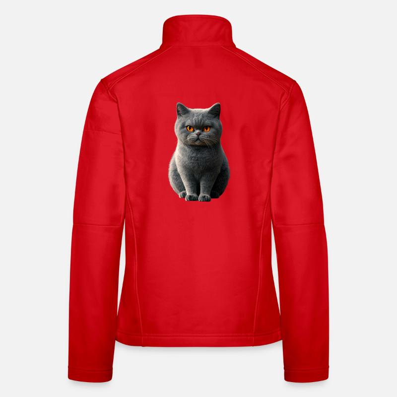 British Shorthair Chat BKH Chat Maman Chats Mignons Veste en tissu softshell Femme