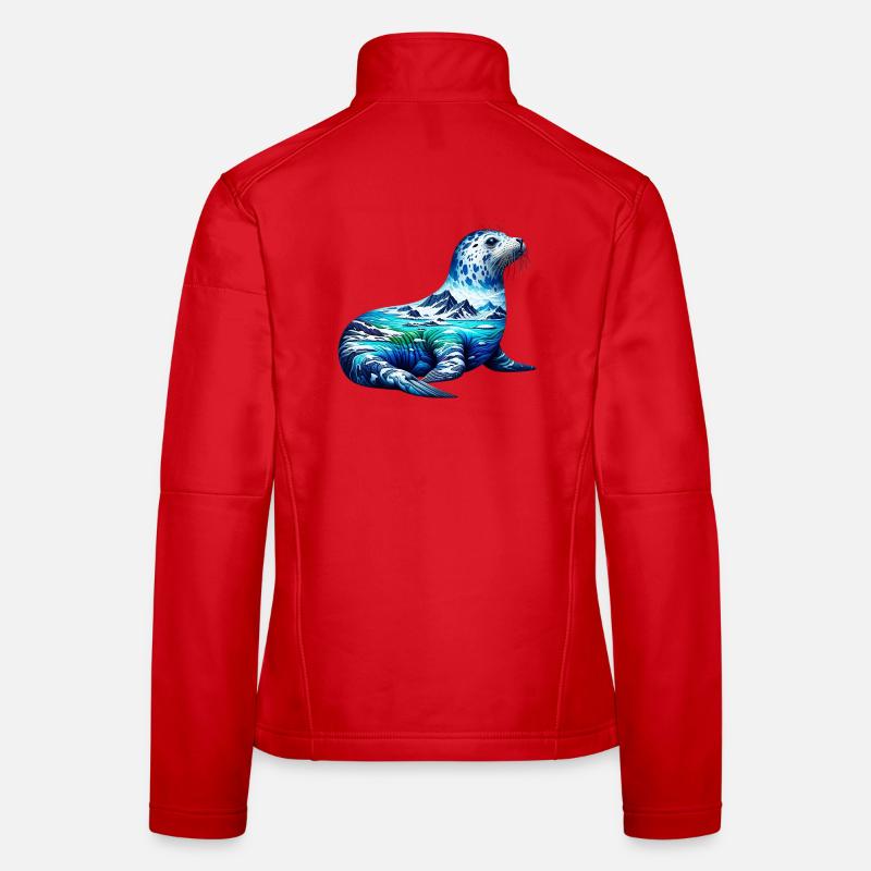 Phoque Veste en tissu softshell Femme