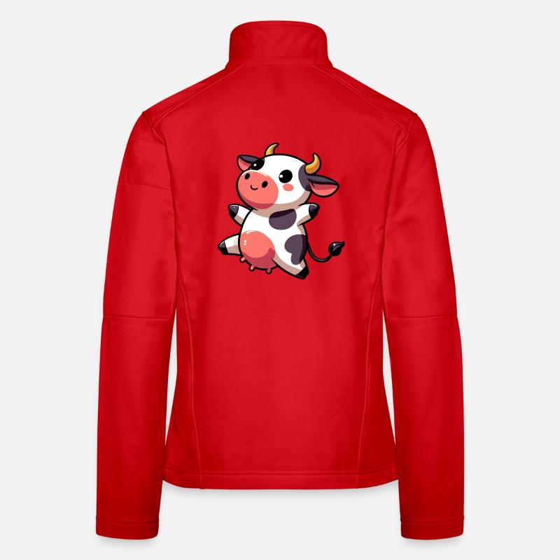 Kuh Frauen Softshelljacke