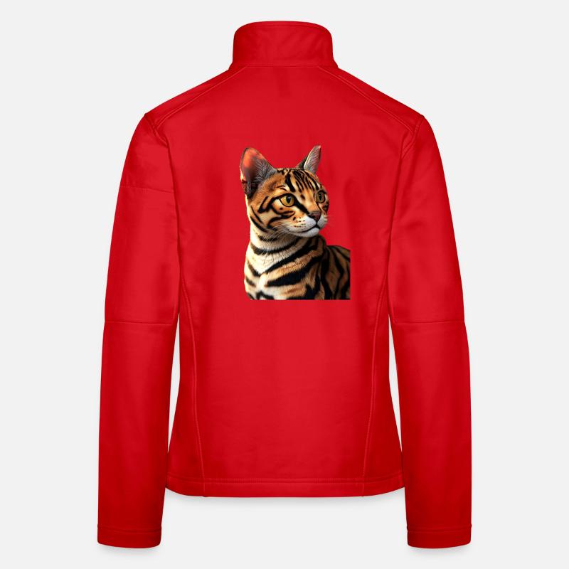 Chat Bengal Chat Léopard Chat Leopardette Chats Bengale Veste en tissu softshell Femme