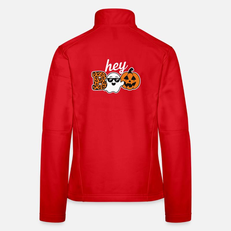 Hey Boo Halloween Leopard Ghost Frauen Softshelljacke