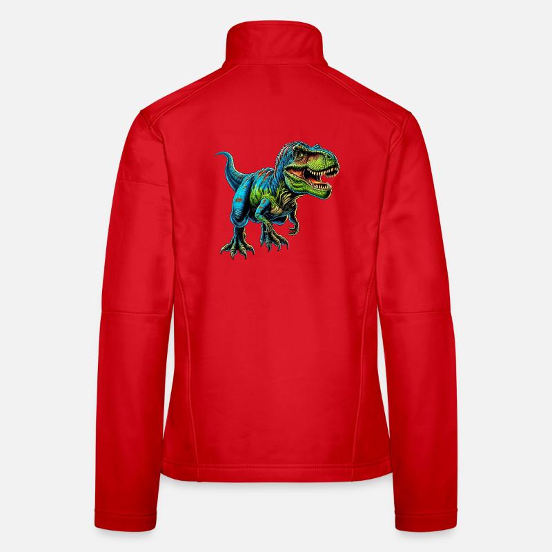 Dinosaurier - Frauen Softshelljacke - Rot