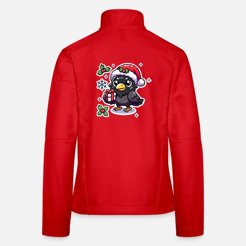 Méfait festif du corbeau Veste en tissu softshell Femme