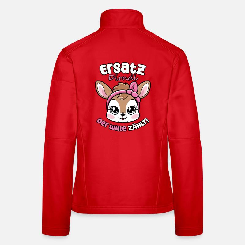 Kawaii Hirsch says replacement dirndl, the will counts! - Women's Softshell Jacket - red