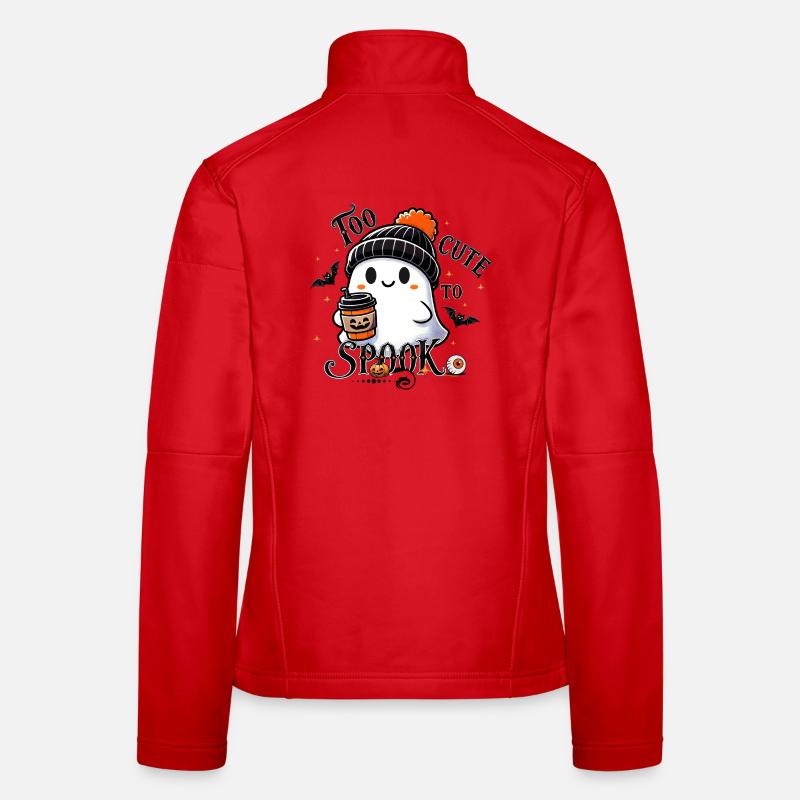 cool ghost with bobble hat & pumpkin spice latte Women's Softshell Jacket
