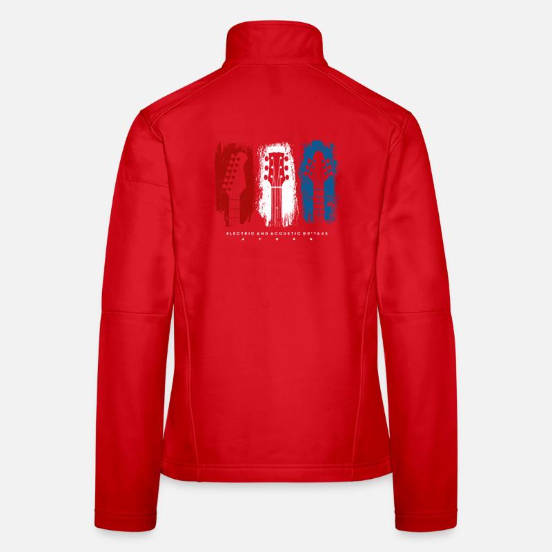 Flag Trio Guitars Grunge Women's Softshell Jacket