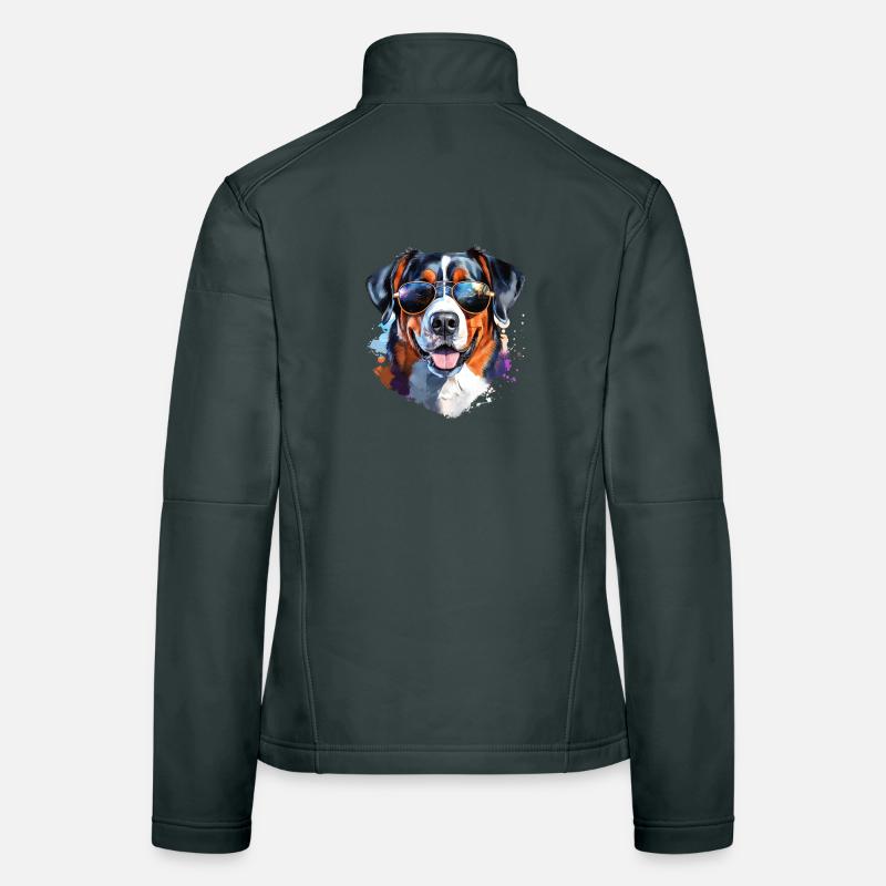 Entlebucher with sunglasses Women's Softshell Jacket