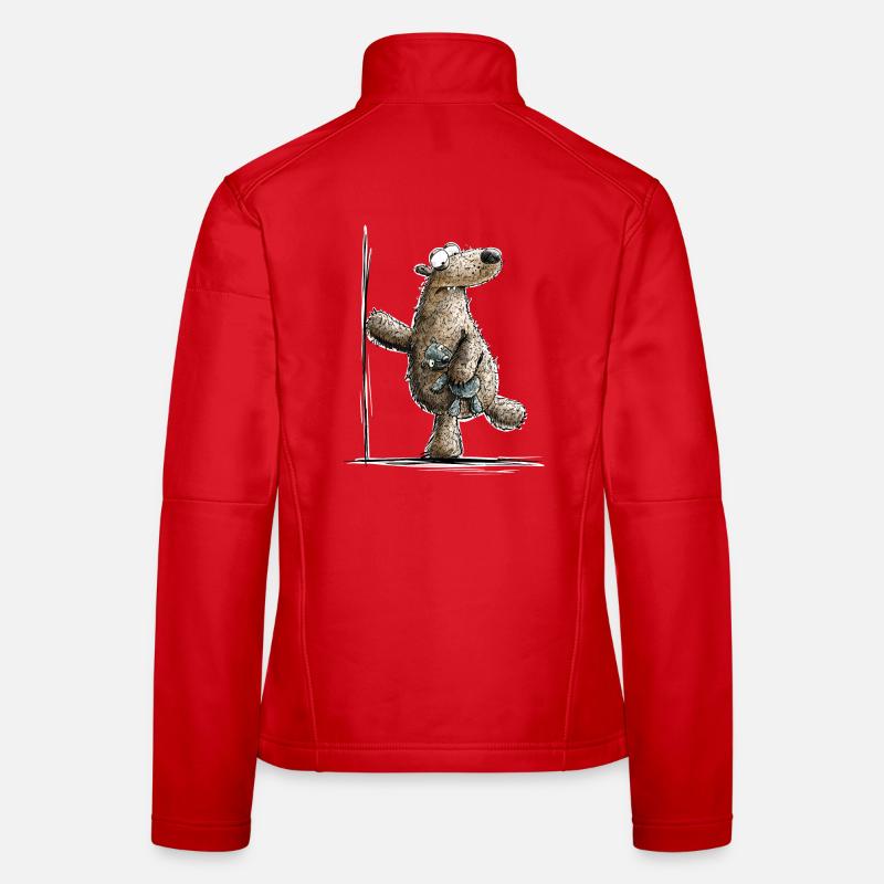 Drolliger Brauner Bär Mit Kuscheltier Frauen Softshelljacke