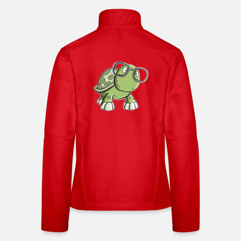 Turtle with glasses Women's Softshell Jacket