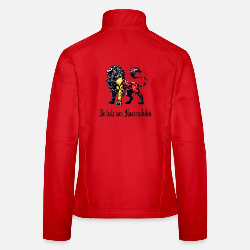 Maasmechelen Löwe Flaggen Design Frauen Softshelljacke