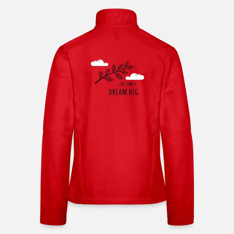 Vivre simplement, rêver grand Veste en tissu softshell Femme