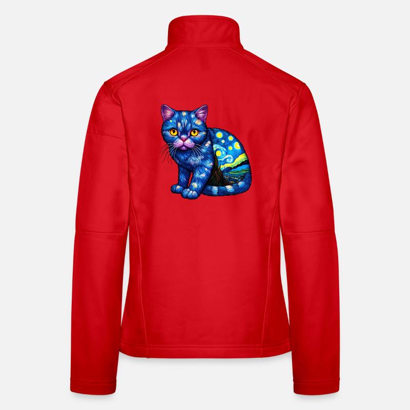 Katze Frauen Softshelljacke