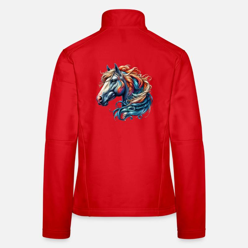 Cheval Veste en tissu softshell Femme