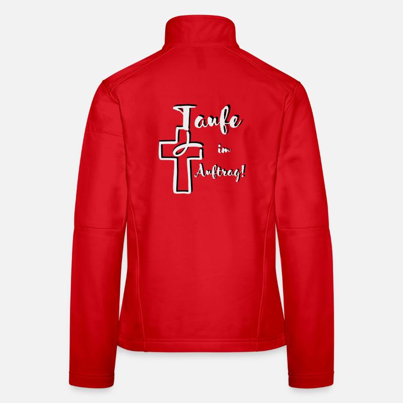 Baptism in order 3D effect Fish dives into the cross Women's Softshell Jacket