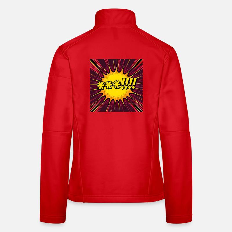 Comic Explosion Gelb-Pop Frauen Softshelljacke