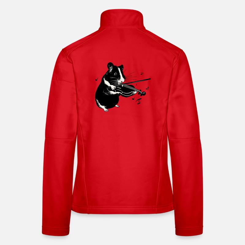 Hamster Playing a Violin - Music Hamster Women's Softshell Jacket