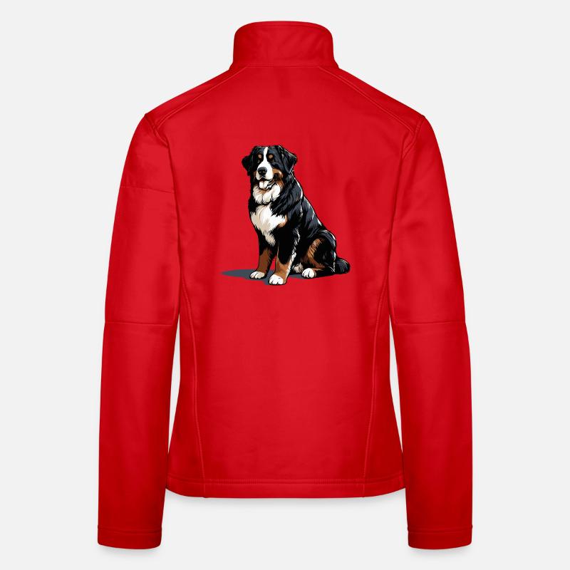 Berner Sennenhund - Frauen Softshelljacke - Rot