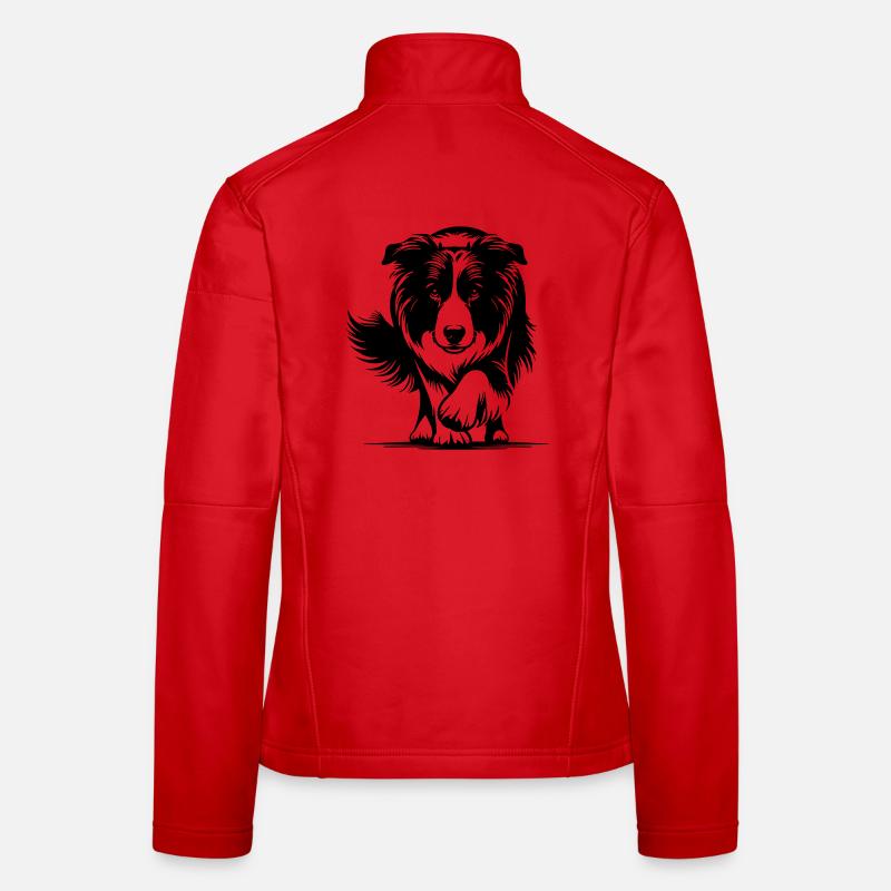 Border Collie Frauen Softshelljacke