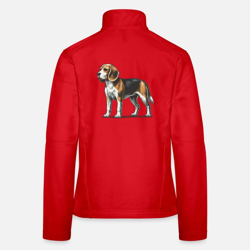 Beagle - Frauen Softshelljacke - Rot