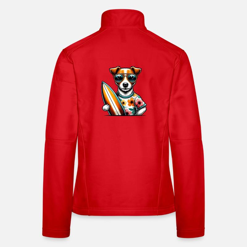 Jack Russel Terrier Surfeur Veste en tissu softshell Femme