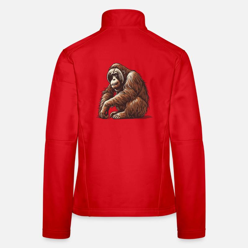 Orangutan - Women's Softshell Jacket - red