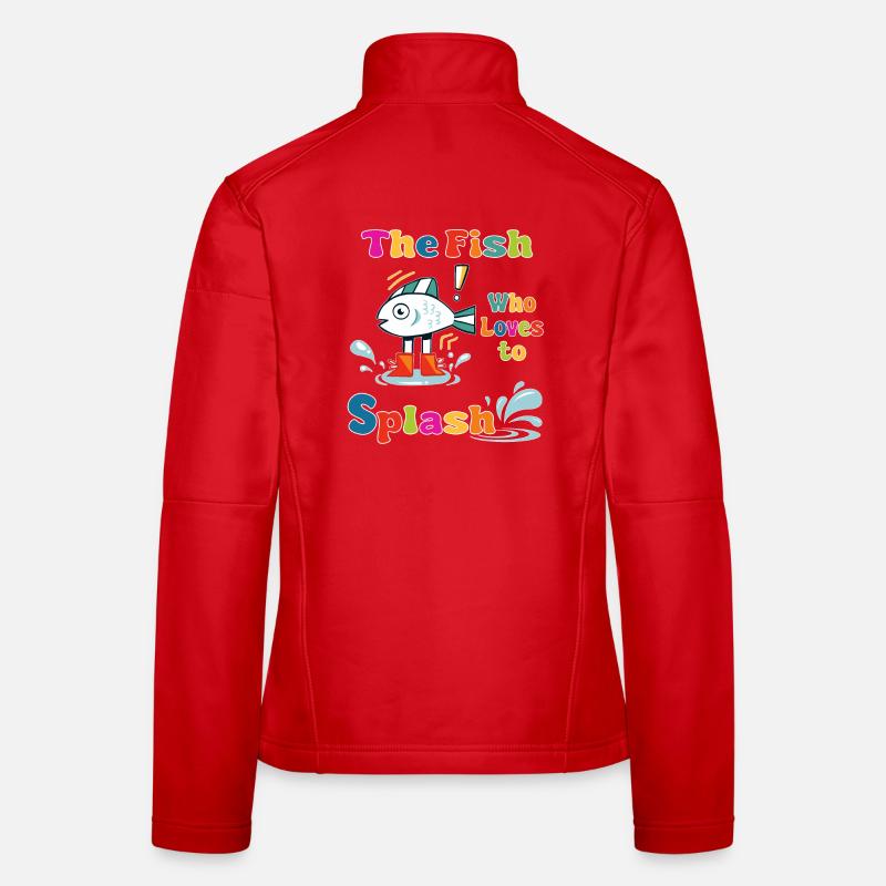 Le poisson qui adore barboter Veste en tissu softshell Femme