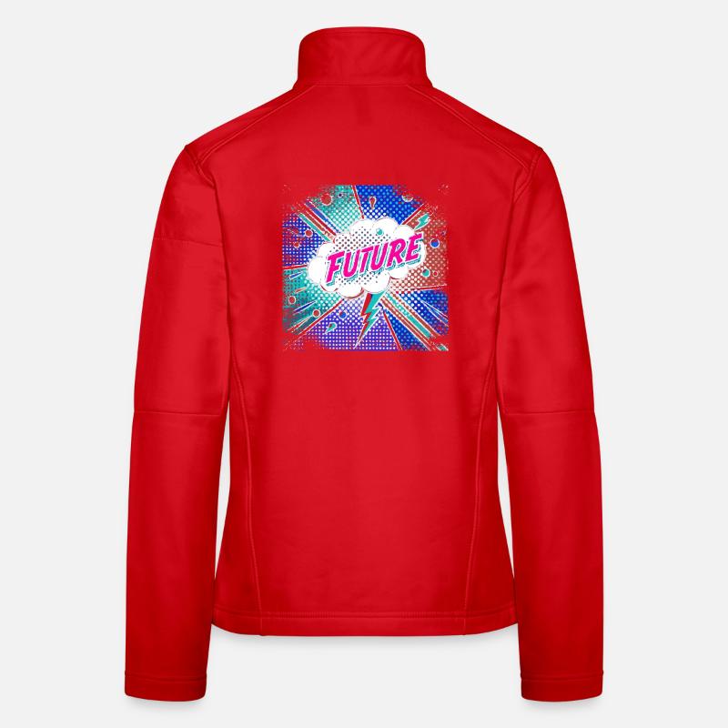 FUTURE Pop Art surreal - Frauen Softshelljacke - Rot