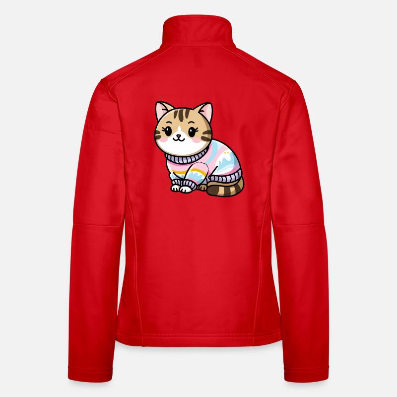 Pull douillet chat Veste en tissu softshell Femme