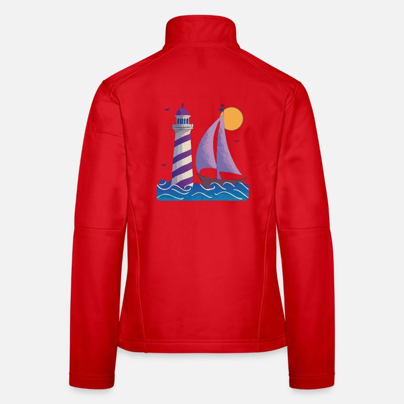 Phare avec bateau Veste en tissu softshell Femme