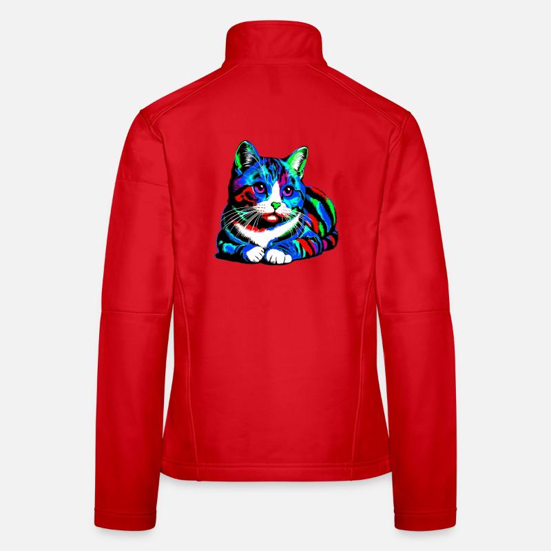 Katze Frauen Softshelljacke